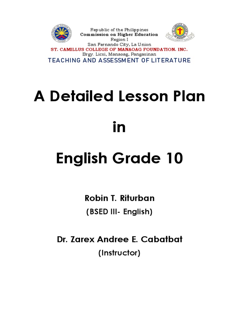 Grade 10 Literature Lesson Plan | PDF | O. Henry | Communication