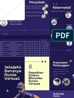 Biru 3D Futuristik Masuki Dunia Virtual Trifold Brochure