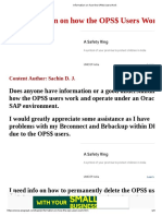 Information On How The OPS$ Users Work