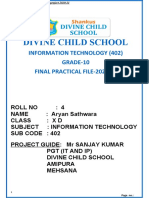 Divine Child School: Information Technology (402) GRADE-10 Final Practical File-2020-21