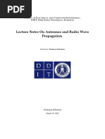 Lecture Notes On Antennas and Radio Wave Propagation