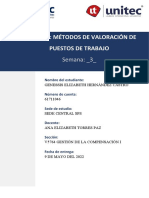 S3 - Tarea 3.1 - Métodos de Valoración de Puestos de Trabajo