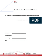 SIT40516 - Certificate IV in Commercial Cookery: Student Homework