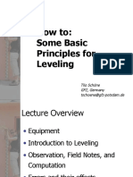 How To: Some Basic Principles For Leveling: Tilo Schöne GFZ, Germany Tschoene@gfz-Potsdam - de