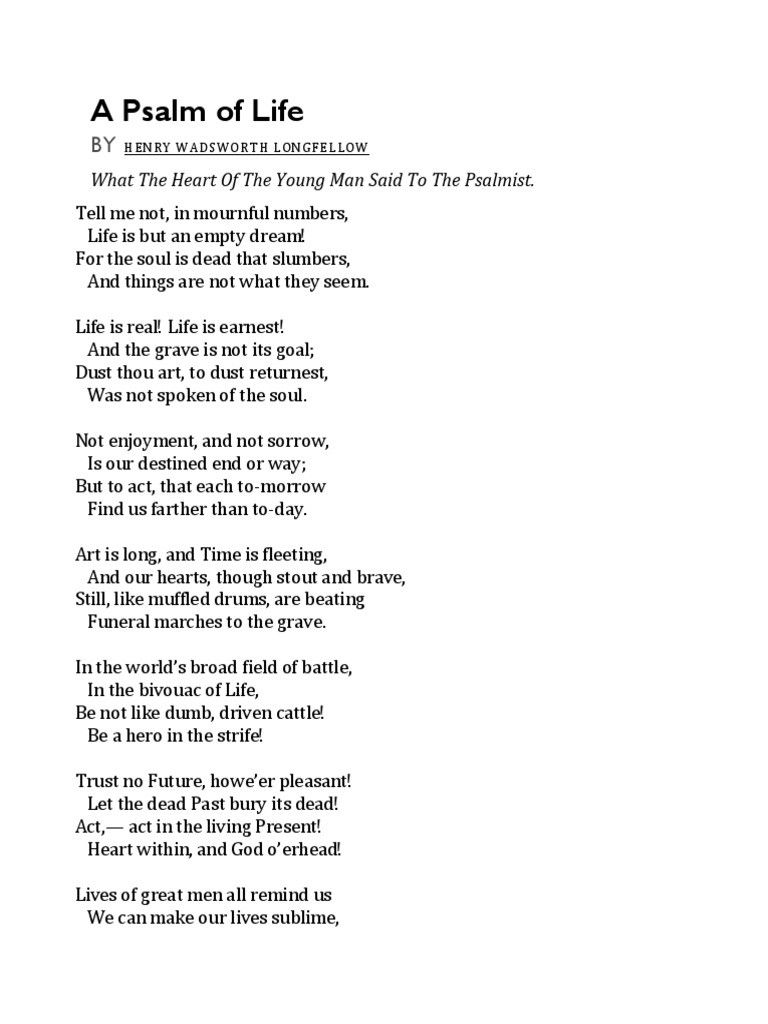 A Psalm of Life | PDF