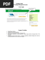 Training Guide: I360 Training Management System Centre Login