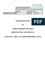 PROTOCOL Checkweigher CWG 600 R 2016 APRIL