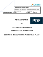 REPORT Checkweigher CWG 600 R 2016 APRIL