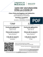 Certificado 1 y 2 Dosis Vacunación Covid