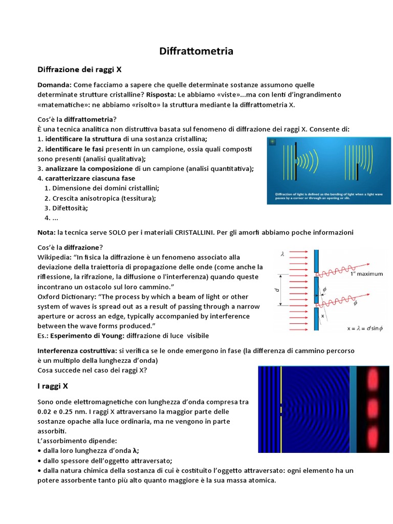 Diffrattometria I-II | PDF