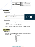 Devoir de Synthèse N°3 - Sciences physiques - 1ère AS (2013-2014) Mlle sarra haddeji  (1)