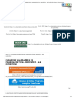 CLEANING VALIDATION IN PHARMACEUTICAL INDUSTRY - AN OVERVIEW - Page 2 - PharmaTutor