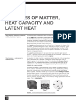 States of Matter, Heat Capacity and Latent Heat: Physics