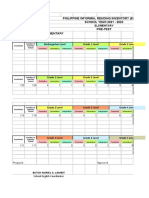 Philippine Informal Reading Inventory (English) SCHOOL YEAR 2021 - 2023 Pre-Test School: Payompon Elementary School