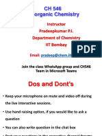 CH 546 Bioorganic Chemistry: Instructor Pradeepkumar P.I. Department of Chemistry IIT Bombay
