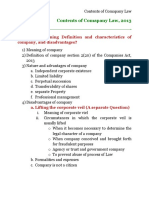 Company Law Contents