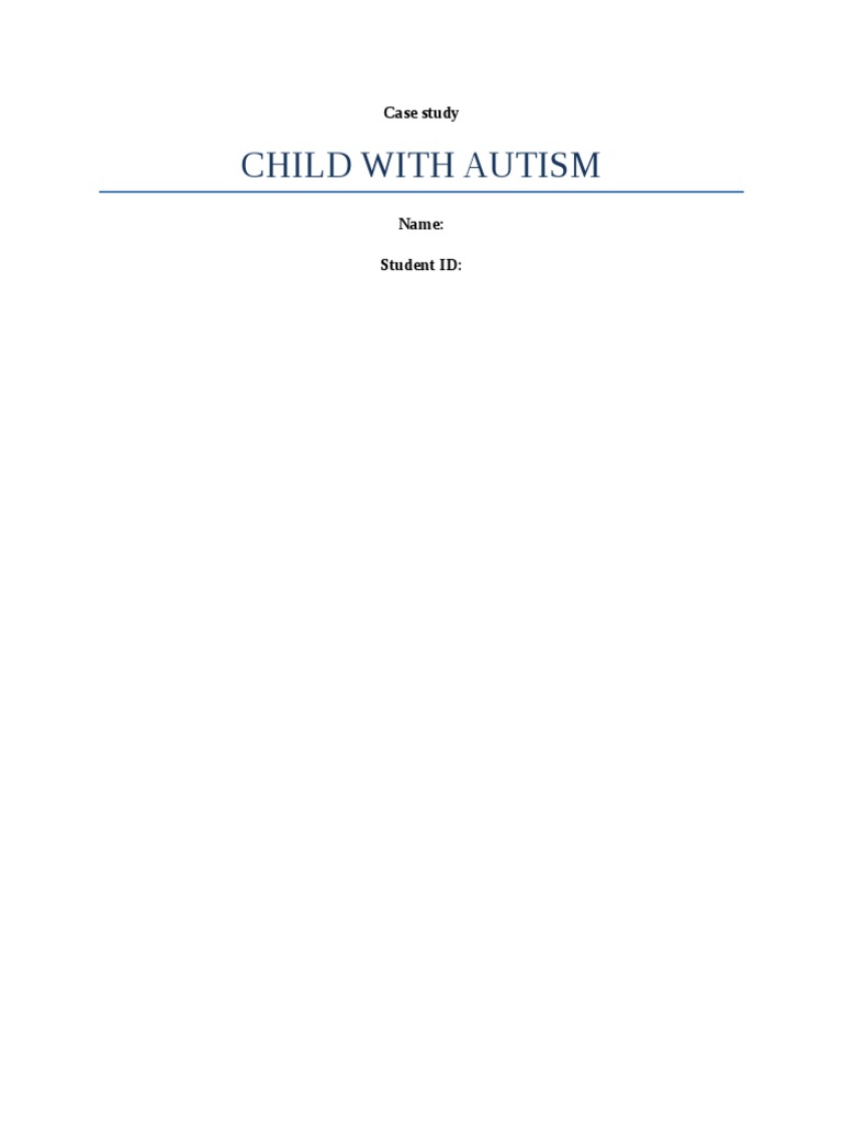 case study autism example