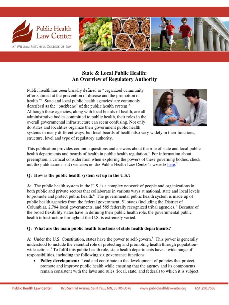 PHLC Fs State Local Reg Authority Publichealth 2015 0 | PDF | Public ...