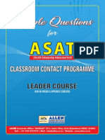 CLASS - XIII (Leader) - SAMPLE TEST PAPER