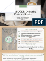 STARBUCKS: Delivering Customer Service: Strategic Service Management ALVARO, Lea - 35229601-5 21/04/2022
