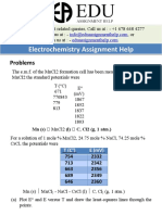 Electrochemistry Assignment Help: Problems