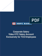 HDFC Bank - Video KYC Salary Account Opening For TCS