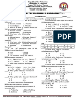 Summative test in statistics & probability 11