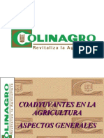 Generalidades Sobre Coadyuvantes de Uso Agricola