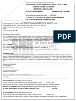 Certificado de tradición inmobiliaria Ocama 270-63849