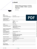 Product Data Sheet: Redundant Processor Module, Modicon M580, HSBY Level 2, Remote