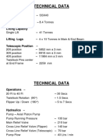 Technical Data: - SSX40 - 8.4 Tonnes