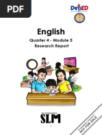 English: Quarter 4 - Module 5 Research Report