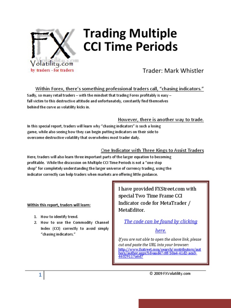 Trading Multiple Cci Time Periods Financial Markets Financial - 