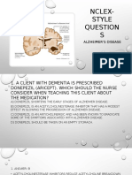Alzheimers Disease NCLEX Questions For Practice