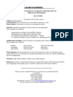 Resume Form