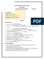 Grade 6 Ut-I SST Revision Worksheet 22-23