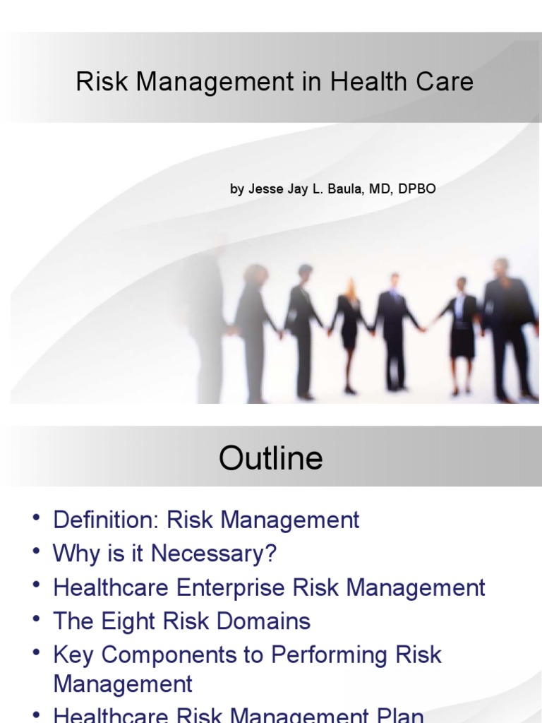 Healthcare Risk Management Overview | PDF | Risk | Risk Management