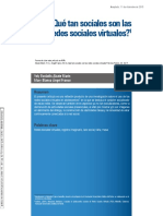 ¿Qué Tan Sociales Son Las Redes Sociales Virtuales?: Yoly Eucladis Alzate Marín Mary Blanca Ángel Franco