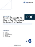 Survival Phrases S1 #6 How To Ask 'Where Is The Bathroom?' in English
