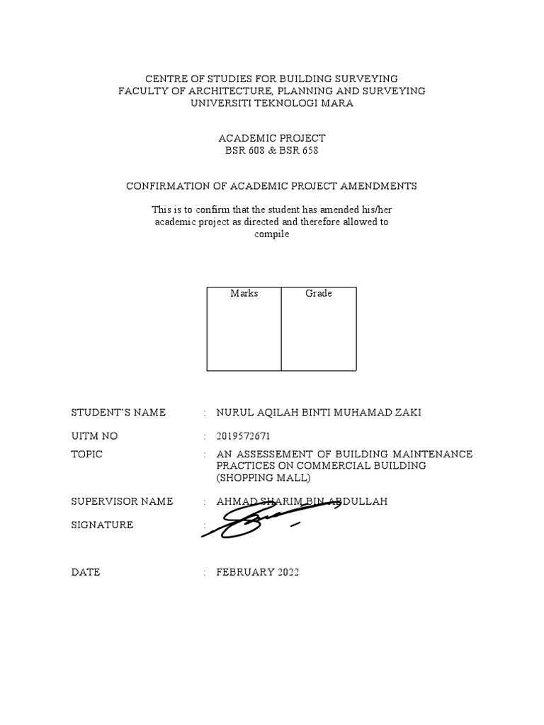Academic Project Amendment Confirmation | PDF | Technology & Engineering