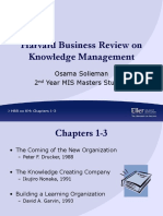 Harvard Business Review On Knowledge Management: Osama Solieman 2 Year MIS Masters Student