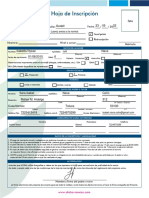 Ficha de Inscripción Extraescolar 2020 Editable 2022