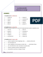 Les Demonstratifs Exercices Et Corrige