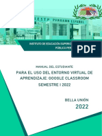 IESTP PE Manual Del Estudiante - Uso Del EVA Classroom