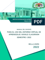 IESTP PE Manual Del Docente - Uso Del EVA Classroom