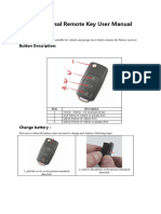 Universal Remote Key User Manual: Overview Button Description