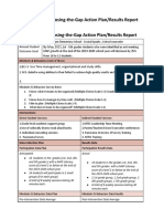 Closing-the-Gap Action Plan/Results Report: by May 2021