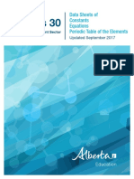 Physics 30 Data Booklet