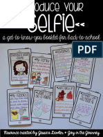Selfie : A Get-To-Know-You Booklet For Back-To-School