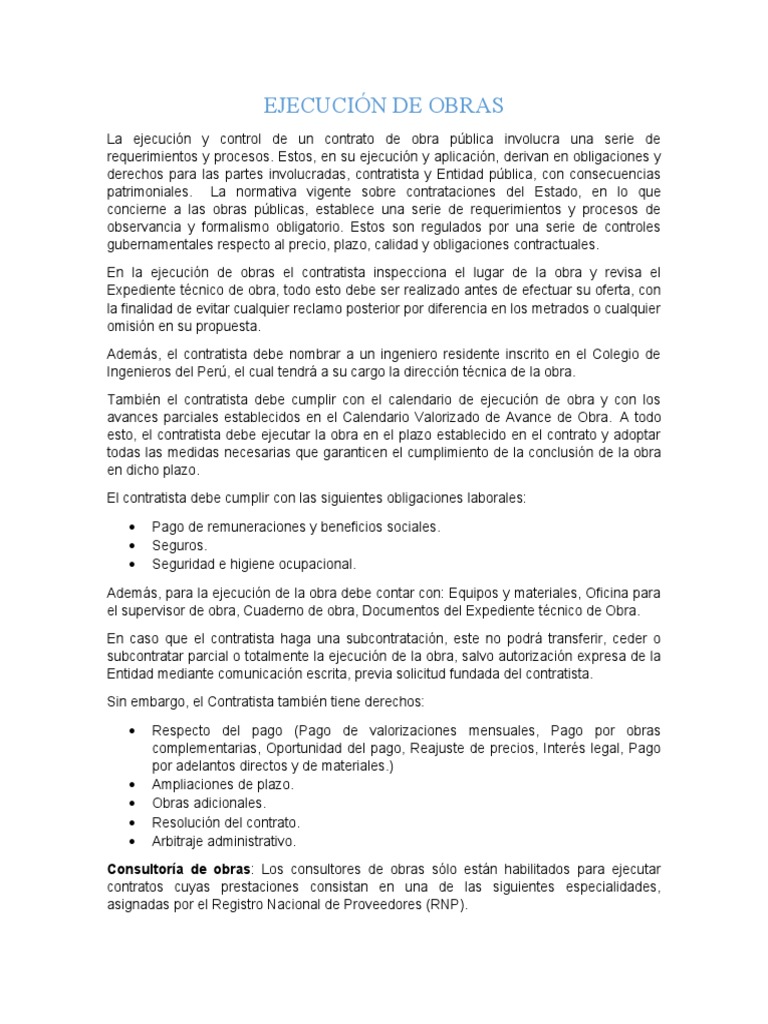 Guía de Ejecución de Obras Públicas | PDF | Finanzas y dinero